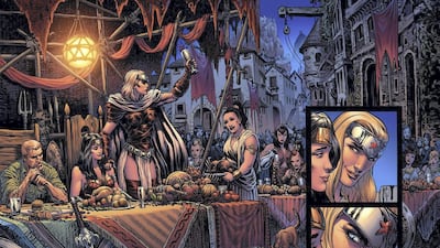 Wonder Woman, as drawn by British comic artist Liam Sharp, whose career is the subject of an exhibition in his hometown of Derby. Courtesy Liam Sharp / DC Comics