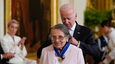 Civil and voting rights activist Diane Nash is honoured. AP