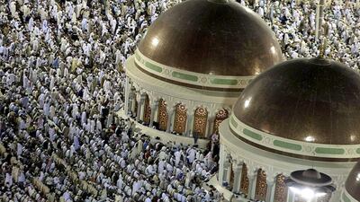 Muslims pray inside the Grand Mosque in Mecca. Susan Baahil / Reuters