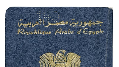 A travel document issued to Palestinian refugees. Courtesy Taysir Batniji