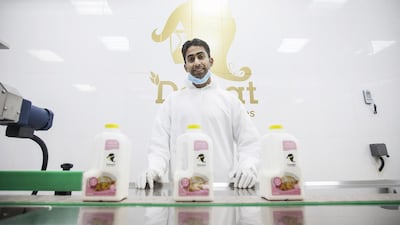 Abdullah Al Mazrouei says he uses his mother’s recipes as the benchmark when mixing spices together. Mona Al Marzooqi / The National