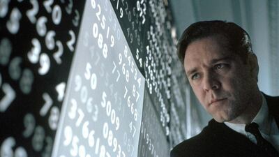 Russell Crowe in the film A Beautiful Mind, in which his character John Nash develops 'game theory'. Courtesy Universal Pictures