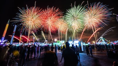 A 40-minute firework extravaganza at the Sheikh Zayed Heritage Festival