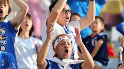 Japan fans had much to be happy about at the Al Nahyan Stadium.