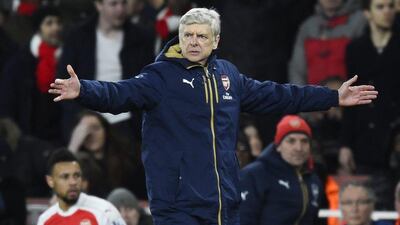 Arsenal manager Arsene Wenger reacts during his team's Premier League match against Southampton last week. Dylan Martinez / Reuters / February 2, 2016