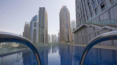 Amenities such as swimming pools will now be counted in Rera's rental index. Razan Alzayani / The National