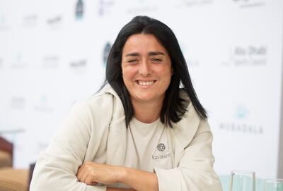 Ons Jabeur during her interview with The National at the Mubadala Abu Dhabi open draw. Ruel Pableo for The National