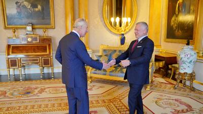 King Abdullah also met King Charles III at Buckingham Palace on Thursday. Reuters