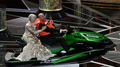 And Phantom Thread costume designer Mark Bridges kept his speech to 30 seconds and so took home more than just his statue. EPA