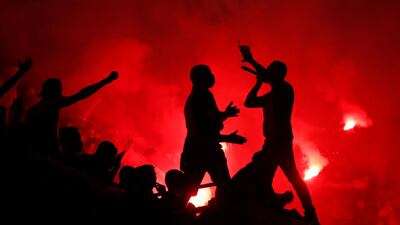 Paris Saint-Germain fans in the French capital after their team's Champions League defeat by Bayern Munich on Sunday, August 23. A. Reuters