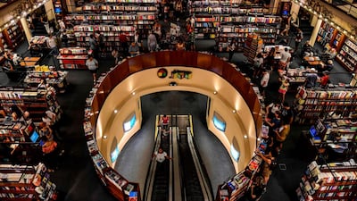 TOPSHOT - View of the "El Ateneo Grand Splendid" bookstore in Buenos Aires, Argentina. AFP