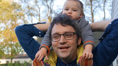 Jayson Greene with his daughter Greta, who died aged two. Courtesy Joni Greene