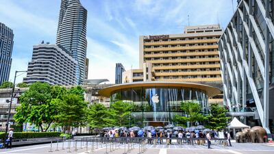 The Apple store in downtown Bangkok. AFP