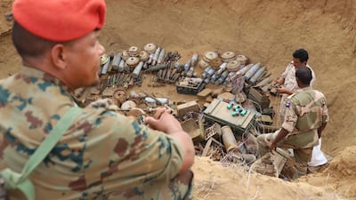 The force collected some 5,000 landmines. AFP