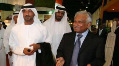 Sheikh Ahmed bin Saeed Al Maktoum, left, the chairman of Emirates Airline said, "the Middle East business aviation market is expected to reach Dh2.9 billion by 2012."