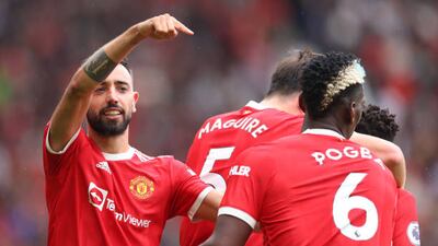 Bruno Fernandes completed a hat-trick for Manchester United against Leeds at Old Trafford on Saturday.