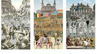 In partnership with Artrepublic, Culture Label offers limited-edition prints of Sir Peter Blake's (from left) Paris - Men with their Pets; Paris - Circus I; and Paris - Dancing. Courtesy CultureLable.com, Artrepublic, Sir Peter Blake