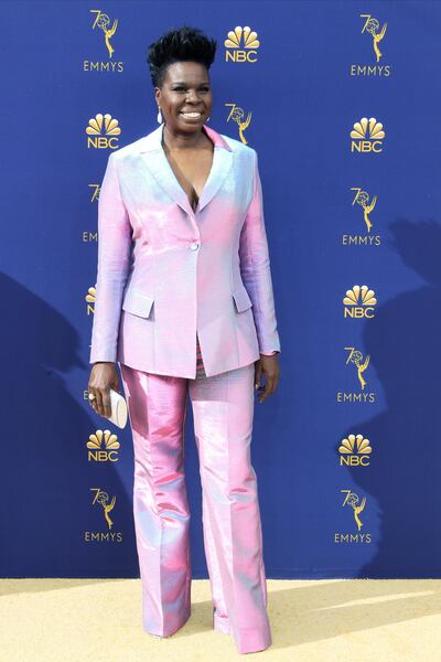 Leslie Jones at the Emmy Awards 2018. EPA