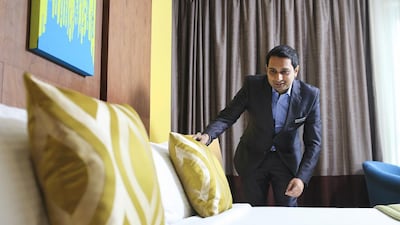 Amartya Chakraborty, the executive housekeeper at Ramada Downtown Dubai. Sarah Dea / The National