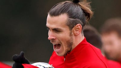 Gareth Bale during a Wales training session at The Vale Resort, Pontyclun. Reuters