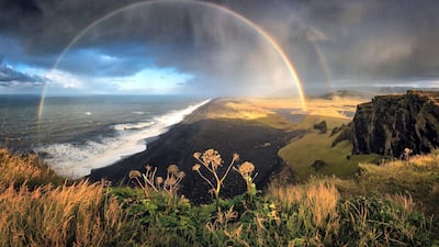 'Before a Storm', Mikhail Shcheglov: 'The weather in Iceland is changing dramatically – all-time strong winds draw fantastic images in the sky, which follow each other rapidly. Sometimes they are vivid, picturesque and rich in contrast, sometimes – deep and dramatic. You need to stand by holding your camera ready to shoot the outstanding moment of nature transformation. This photo captures the surroundings of Dyrholaey Cape. Taken in the evening, a moment prior to a strong thunderstorm with hail.'