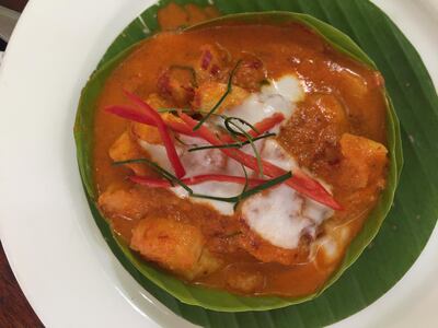 Fish Amok at Friends restaurant in Phnom Penh. Rosemary Behan