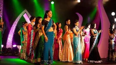 Contestants of Miss India Worldwide 2011 parade at Emirates Palace on Saturday.