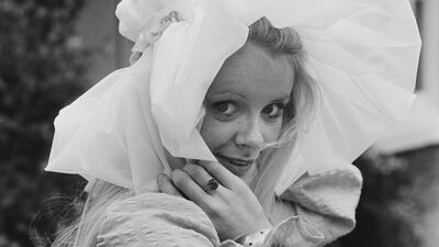 A woman wearing a white organza hat during Royal Ascot on June 22, 1972. Getty Images
