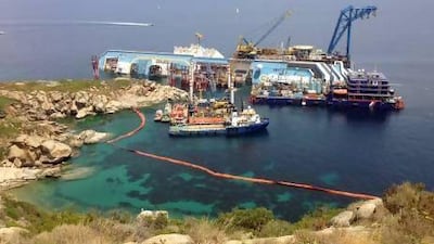 The Costa Concordia ran aground off the coast of Tuscany on January 13, 2012, sending water pouring in through a 50-metre gash in the hull and forcing the evacuation of some 4,200 people.