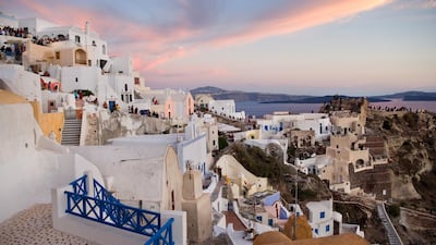 16. Santorini, Greece. Blue and white have never looked as good as they do in this bucolic Greek island. Getty Images