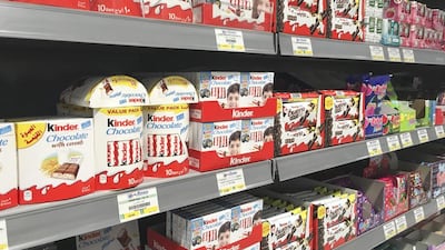 Reports from Germany suggested that Kinder chocolates have high levels of carcinogens. Antonie Robertson / The National