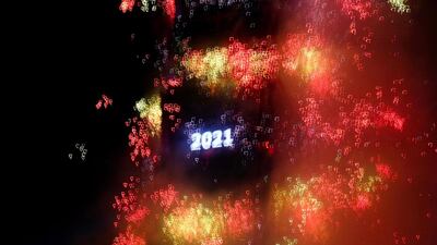 LED lights that read 2021 are illuminated on the Taipei 101 commercial building to celebrate the New Year in Taipei. AFP