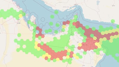 GPS jamming and GPS spoofing has sharply increased throughout the Middle East, data from GPSJam.org shows.
