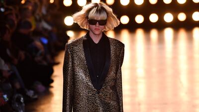 Animal prints also featured heavily on clothes. AFP