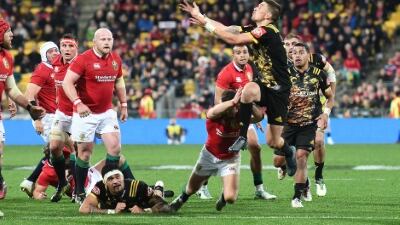 The British & Irish Lions played out a 31-31 draw with Wellington Hurricanes on Tuesday. Mark Tantrum / Getty Images