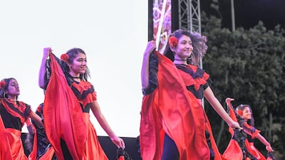 Dancers showcase different dances from South Asian cultures and communities.