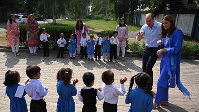 The school is government-run, and ahead of the trip the couple signalled their support for women's education in the country. AFP