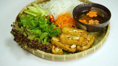 Bun Dau Sa Ot at Vietnamese Foodies, JLT: the restaurant launched its vegan menu on October 1, which takes in pho, curries, stir-fry and noodle dishes, including this one made with cold rice noodles, lemongrass tofu, nuoc cham, lettuce, mint, basil and coriander