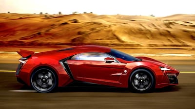 The $3.4m Lykan HyperSport supercar goes from 0 to 60 in less than three seconds and has a top speed of 395kph. With a US$3.4 million (Dh12.5m) price tag, it is the most expensive car to feature in the Fast and Furious franchise. Courtesy W Motors