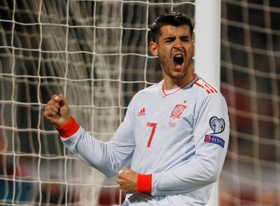 Alvaro Morata scored both goals for Spain against Malta. Reuters