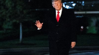 US President Donald Trump in Washington on Saturday. Bloomberg