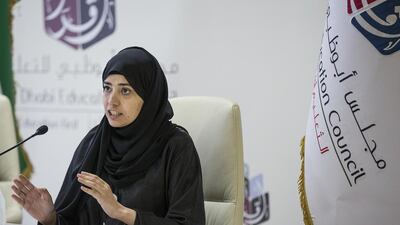 Dr Karima Al Mazroui, Adec’s acting executive director, said the reforms are intended to align the students’ outcomes with the country’s goals. Mona Al Marzooqi / The National