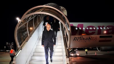 Iran's top negotiator and Parliament Speaker Mohammad Bagher Ghalibaf arrives in Zurich for negotiations with the US. AFP