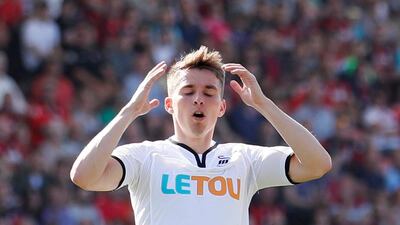 Swansea City's Tom Carroll could be on the move following the club's relegation. David Klein / Reuters