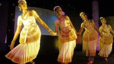 Dancers perform the Mohiniyattam, a traditional South Indian dance from Kerala. India plans to present many such art forms in the UAE.