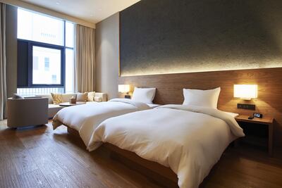 A room at the new Muji Hotel Shenzhen. Courtesy Ryohin Keikaku Co., Ltd.