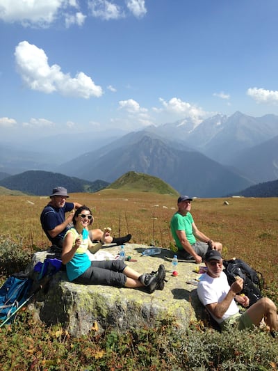 A picnic in the Svaneti region Photos Tom Allan. Tom Allan