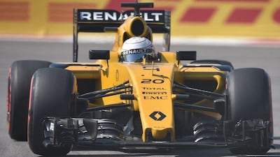 Renault Sport F1 Team's Danish driver Kevin Magnussen steers his car during the Formula One Russian Grand Prix at the Sochi Autodrom circuit on May 1, 2016. AFP/ALEXANDER NEMENOV