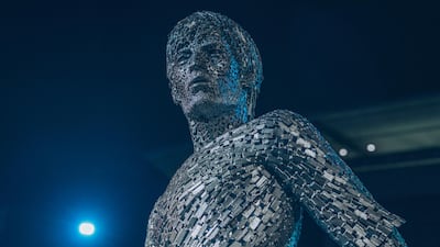 Manchester City unveil a statue of club legend David Silva at the Etihad Stadium. Courtesy Manchester City FC