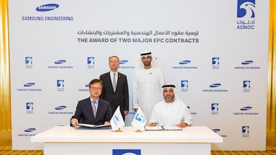 The signing of the two agreements was witnessed by Dr Sultan Ahmed Al Jaber, UAE Minister of State and ADNOC Group CEO, and Paik Ungyu, Minister of Trade, Industry and Energy, Republic of Korea. The agreements were signed by Abdulaziz Alhajri, ADNOC’s Downstream Director, and Choi Sung-An, CEO of Samsung Engineering. Courtesy Adnoc